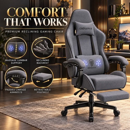 Dowinx grey fabric gaming - dowinx,